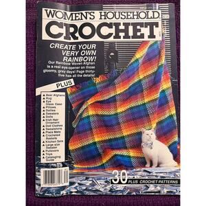 women's household Crochet  pattern book 1980s sweater afgan toys
